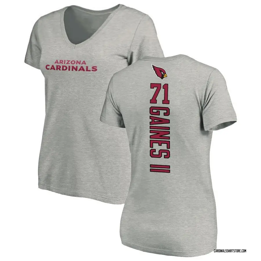 Women's Jon Gaines II Arizona Cardinals Backer V-Neck T-Shirt - Ash