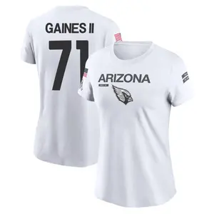 Women's Jon Gaines II Arizona Cardinals White 2024 Salute to Service Legend Performance T-Shirt