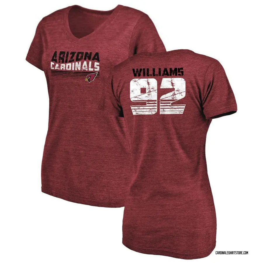 Women's Jonah Williams Arizona Cardinals Retro Tri-Blend V-Neck T-Shirt - Cardinal