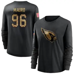Women's Josh Mauro Arizona Cardinals Black 2020 Salute To Service Sideline Performance Long Sleeve T-Shirt