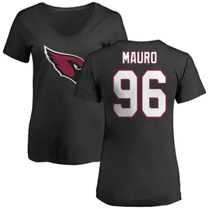 Women's Josh Mauro Arizona Cardinals Name & Number Logo Slim Fit T-Shirt - Black