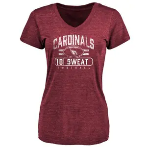 Women's Josh Sweat Arizona Cardinals Flanker Tri-Blend T-Shirt - Maroon