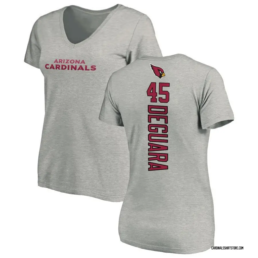 Women's Josiah Deguara Arizona Cardinals Backer V-Neck T-Shirt - Ash