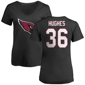 Women's JuJu Hughes Arizona Cardinals Name & Number Logo Slim Fit T-Shirt - Black