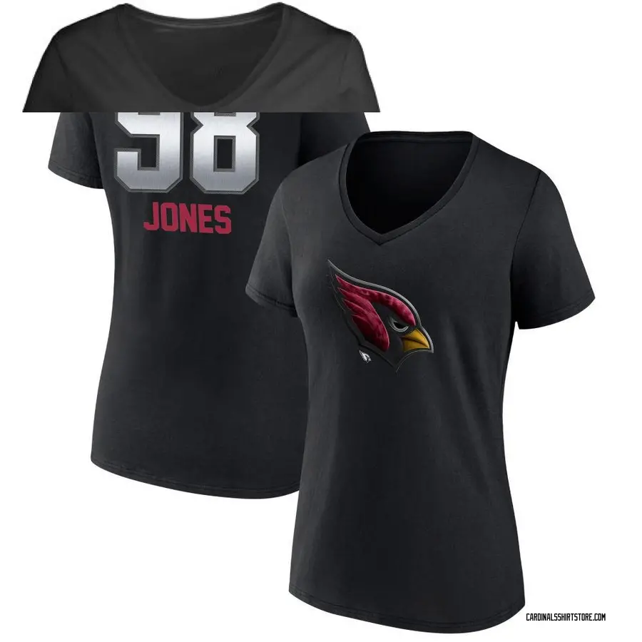 Women's Justin Jones Arizona Cardinals Midnight Mascot T-Shirt - Black