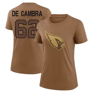 Women's Ka'ena De Cambra Arizona Cardinals Brown 2023 Salute To Service Legend Performance T-Shirt