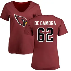 Women's Ka'ena De Cambra Arizona Cardinals Name & Number Logo Slim Fit T-Shirt - Maroon