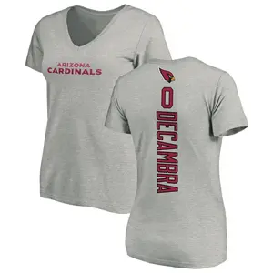 Women's Ka'ena Decambra Arizona Cardinals Backer V-Neck T-Shirt - Ash