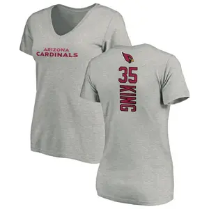 Women's Kalen King Arizona Cardinals Backer V-Neck T-Shirt - Ash