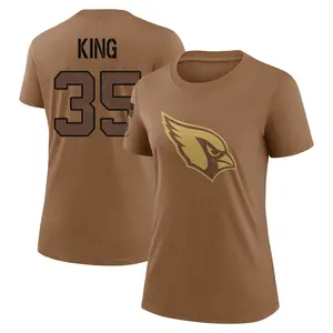 Women's Kalen King Arizona Cardinals Brown 2023 Salute To Service Legend Performance T-Shirt
