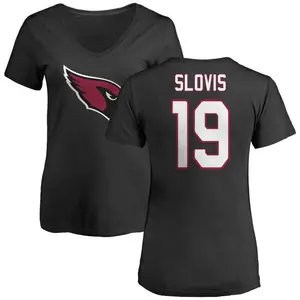 Women's Kedon Slovis Arizona Cardinals Name & Number Logo Slim Fit T-Shirt - Black