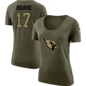 Women's Kendrick Bourne Arizona Cardinals Salute to Service Olive Legend Scoop Neck T-Shirt