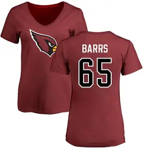 Women's Kyon Barrs Arizona Cardinals Name & Number Logo Slim Fit T-Shirt - Maroon