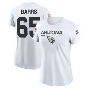 Women's Kyon Barrs Arizona Cardinals White 2024 Salute to Service Legend Performance T-Shirt