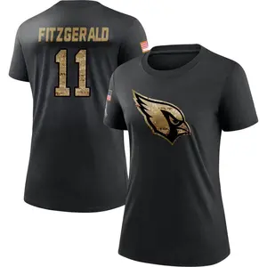 Women's Larry Fitzgerald Arizona Cardinals Black 2020 Salute To Service Performance T-Shirt