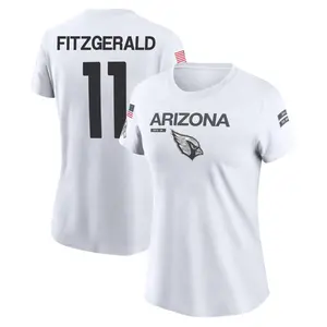 Women's Larry Fitzgerald Arizona Cardinals White 2024 Salute to Service Legend Performance T-Shirt