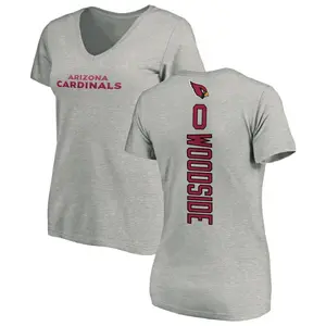 Women's Logan Woodside Arizona Cardinals Backer V-Neck T-Shirt - Ash