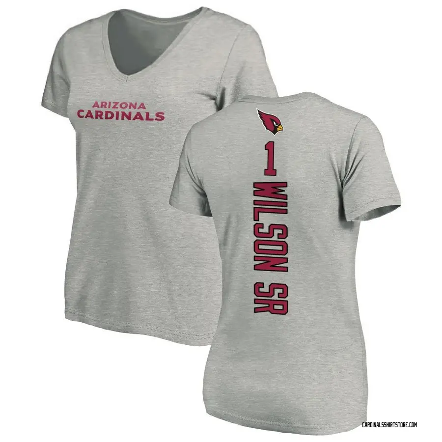 Women's Mack Wilson Sr. Arizona Cardinals Backer V-Neck T-Shirt - Ash