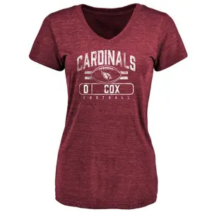 Women's Marques Cox Arizona Cardinals Flanker Tri-Blend T-Shirt - Maroon
