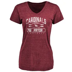 Women's Matt Pryor Arizona Cardinals Flanker Tri-Blend T-Shirt - Maroon