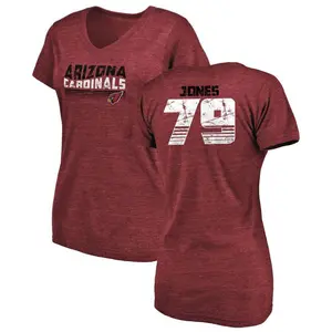 Women's Matthew Jones Arizona Cardinals Retro Tri-Blend V-Neck T-Shirt - Cardinal