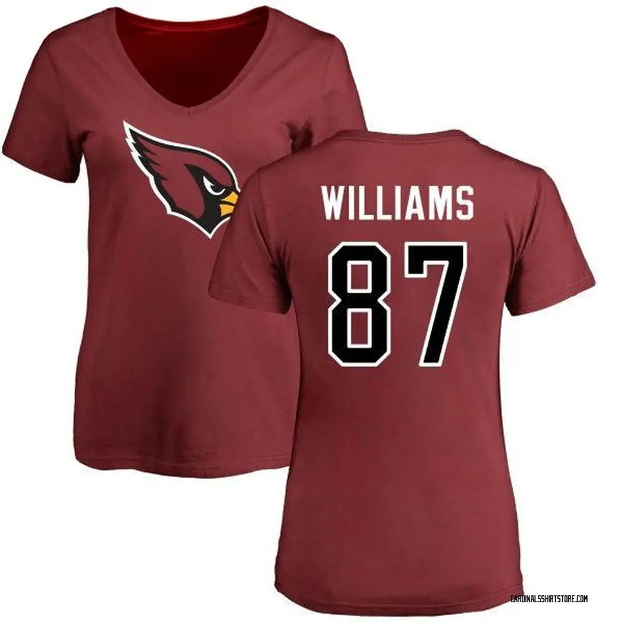 Women's Maxx Williams Arizona Cardinals Name & Number Logo Slim Fit T-Shirt - Maroon