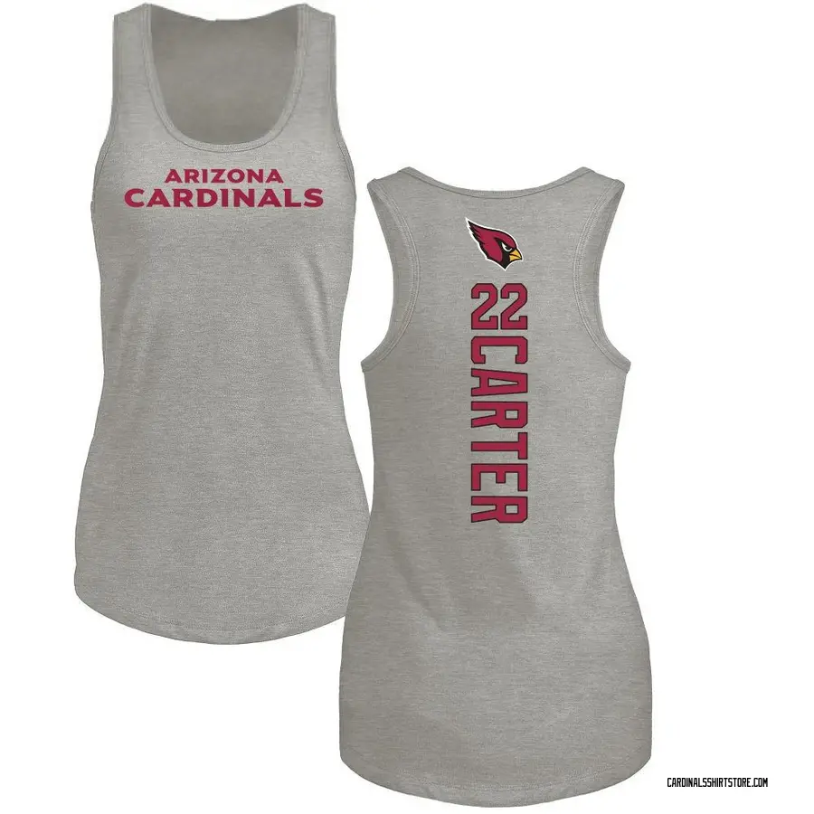 Women's Michael Carter Arizona Cardinals Backer Tri-Blend Tank Top - Ash