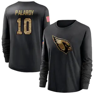 Women's Michael Palardy Arizona Cardinals Black 2020 Salute To Service Sideline Performance Long Sleeve T-Shirt