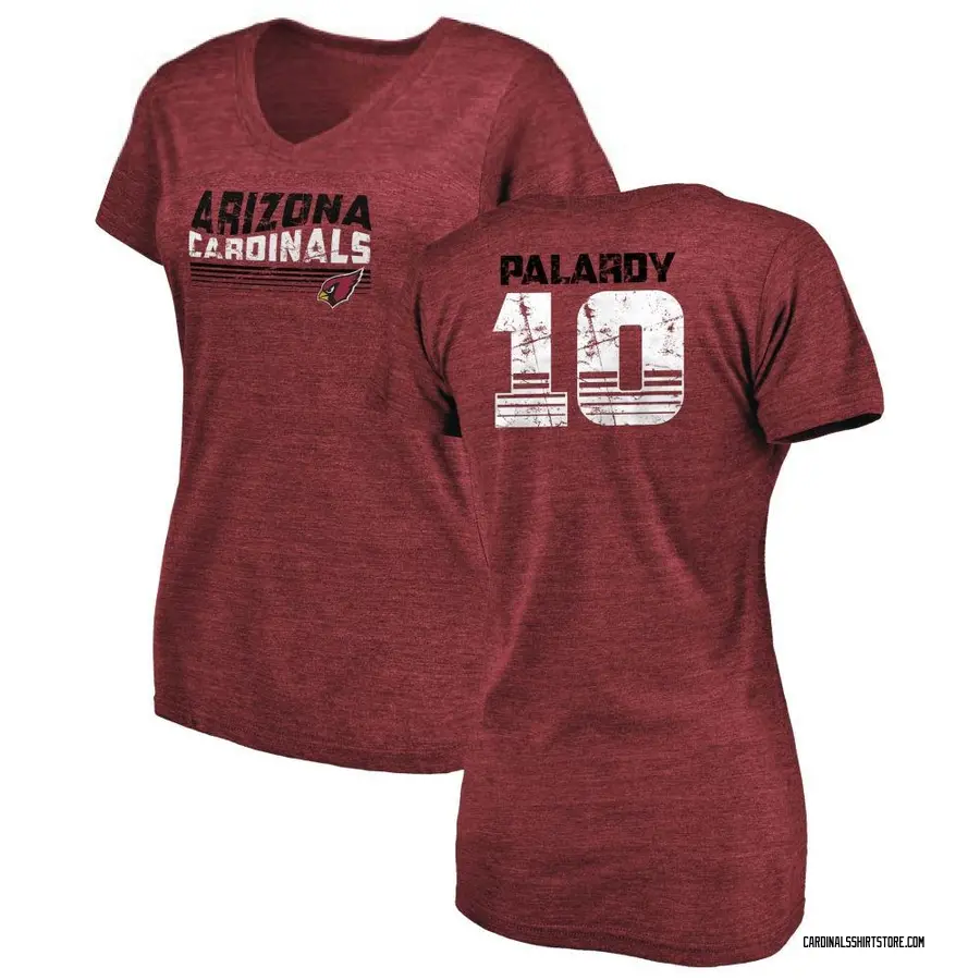 Women's Michael Palardy Arizona Cardinals Retro Tri-Blend V-Neck T-Shirt - Cardinal
