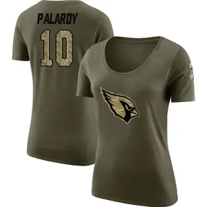 Women's Michael Palardy Arizona Cardinals Salute to Service Olive Legend Scoop Neck T-Shirt