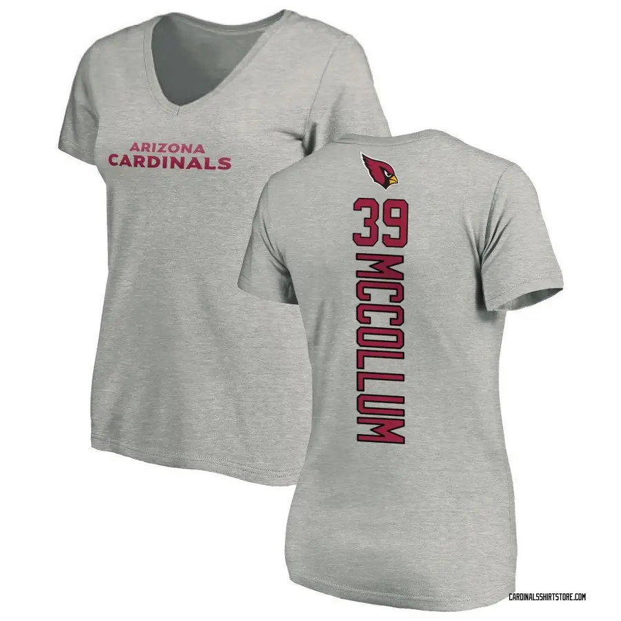 Women's Nate McCollum Arizona Cardinals Backer V-Neck T-Shirt - Ash