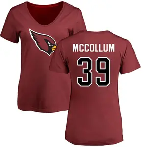 Women's Nate McCollum Arizona Cardinals Name & Number Logo Slim Fit T-Shirt - Maroon
