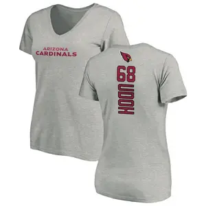 Women's Olisaemeka Udoh Arizona Cardinals Backer V-Neck T-Shirt - Ash