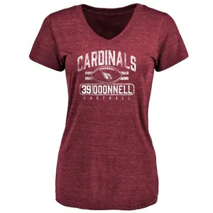 Women's Pat O'Donnell Arizona Cardinals Flanker Tri-Blend T-Shirt - Maroon