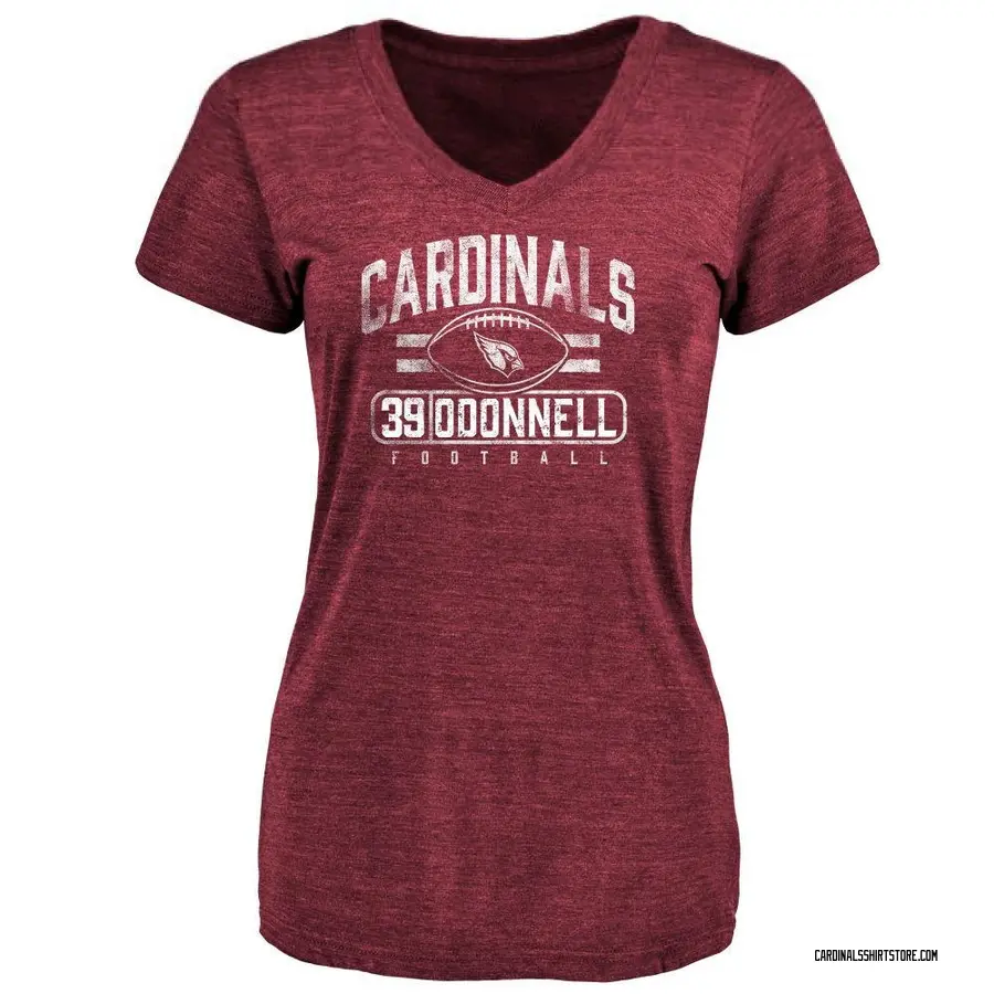 Women's Pat O'Donnell Arizona Cardinals Flanker Tri-Blend T-Shirt - Maroon