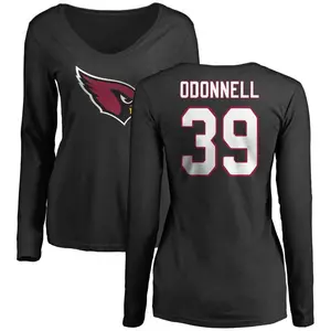 Women's Pat O'Donnell Arizona Cardinals Name & Number Logo Slim Fit Long Sleeve T-Shirt - Black