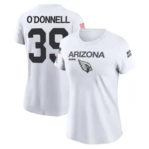 Women's Pat O'Donnell Arizona Cardinals White 2024 Salute to Service Legend Performance T-Shirt