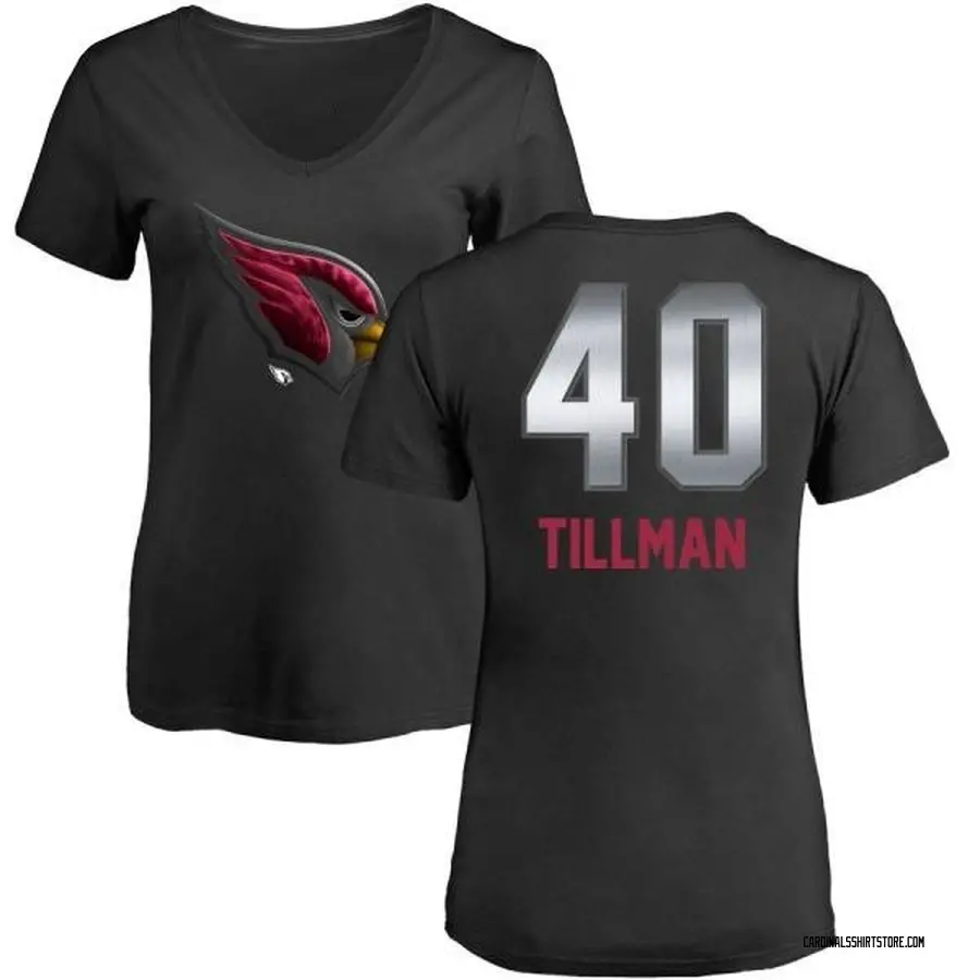 Women's Pat Tillman Arizona Cardinals Midnight Mascot T-Shirt - Black