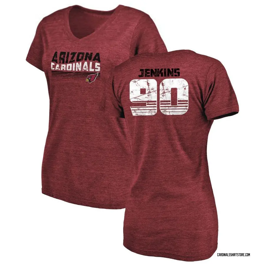 Women's Patrick Jenkins Arizona Cardinals Retro Tri-Blend V-Neck T-Shirt - Cardinal