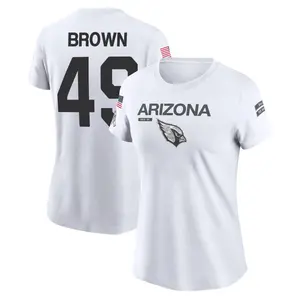 Women's Pharaoh Brown Arizona Cardinals White 2024 Salute to Service Legend Performance T-Shirt