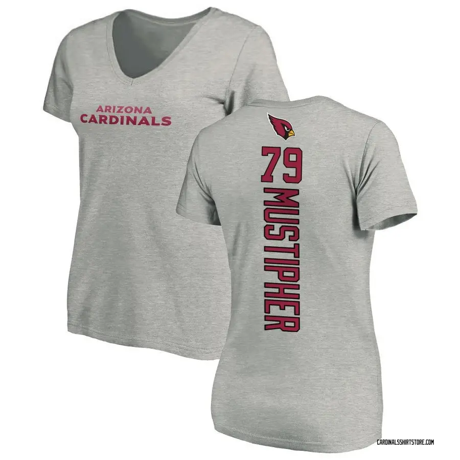 Women's PJ Mustipher Arizona Cardinals Backer V-Neck T-Shirt - Ash