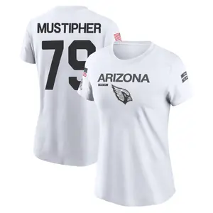 Women's PJ Mustipher Arizona Cardinals White 2024 Salute to Service Legend Performance T-Shirt