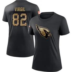 Women's Reggie Virgil Arizona Cardinals Black 2020 Salute To Service Performance T-Shirt