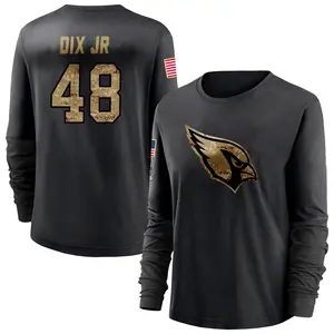 Women's Stephen Dix Jr. Arizona Cardinals Black 2020 Salute To Service Sideline Performance Long Sleeve T-Shirt