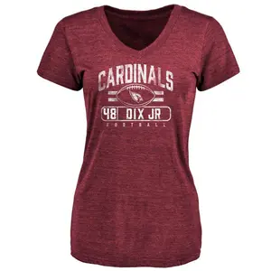 Women's Stephen Dix Jr. Arizona Cardinals Flanker Tri-Blend T-Shirt - Maroon