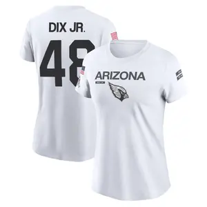 Women's Stephen Dix Jr. Arizona Cardinals White 2024 Salute to Service Legend Performance T-Shirt