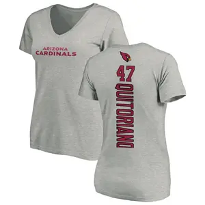 Women's Teagan Quitoriano Arizona Cardinals Backer V-Neck T-Shirt - Ash