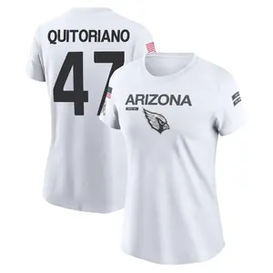 Women's Teagan Quitoriano Arizona Cardinals White 2024 Salute to Service Legend Performance T-Shirt