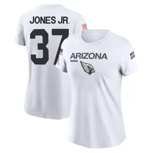 Women's Tony Jones Jr. Arizona Cardinals White 2024 Salute to Service Legend Performance T-Shirt