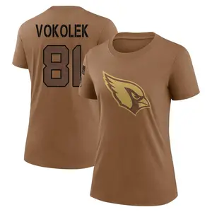 Women's Travis Vokolek Arizona Cardinals Brown 2023 Salute To Service Legend Performance T-Shirt